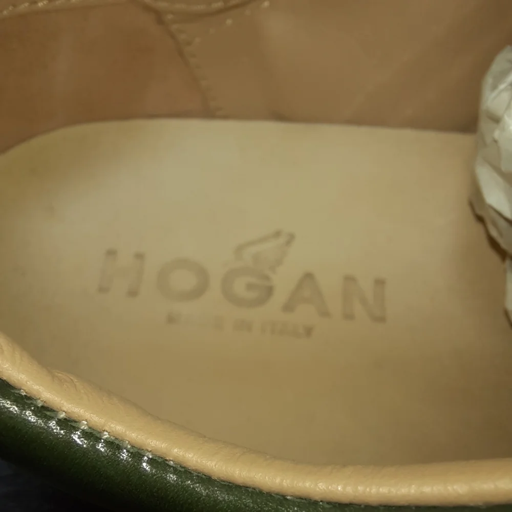 Hogan Olympia Rare Olive Green Italian  Leather Trainer Sneaker SZ EU 36